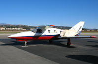 N400AV @ KCMA - 1984 Avtek 400 prototype on the ramp with paper bags over engines? - by Steve Nation