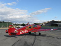 N25190 @ SZP - 1940 Bellanca 14-9 CRUISAIR JUNIOR, Lycoming O&VO-360 conversion from original Ken-Royce LeBlond 90 Hp radial, Standard class despite FAA erroneous listing, holding short Rwy 22 - by Doug Robertson