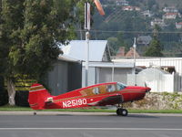 N25190 @ SZP - 1940 Bellanca 14-9 CRUISAIR JUNIOR, Lycoming O&VO-360 180 Hp conversion from original Ken Royce LeBlond 90 Hp radial, taxi back - by Doug Robertson