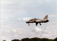 XX248 @ EGQS - Hawk T.1A, callsign Polecat 6, of 100 Squadron at RAF Leeming landing on Runway 05 at RAF Lossiemouth after a mission during the 1998 Joint Maritime Course. - by Peter Nicholson
