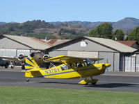N37BY @ SZP - 2004 American Champion 8KCAB SUPER DECATHLON, Lycoming AEIO-360 180 Hp, landing roll Rwy 04 - by Doug Robertson