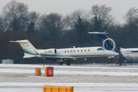 G-IZIP @ EGCC - Premiair Business Aviation Learjet 45 landing on RW05L - by Chris Hall