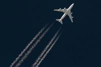 UNKNOWN @ NONE - all white B747-400 cruising eastbound - by Friedrich Becker