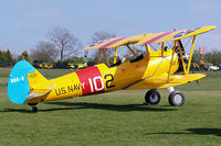 G-AZLE @ EGHP - Boeing Stearman N2S-5 Kaydet [75-8543] Popham~G 05/05/2007 - by Ray Barber