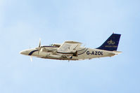 G-AZOL - 1971 Piper PIPER PA-34-200-2, c/n: 34-7250075 flying low over Central London - by Terry Fletcher