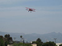 N59031 @ SZP - 1941 Boeing Stearman A75N1, Continental W670 220 hp, forward slip on final to Rwy 22 - by Doug Robertson