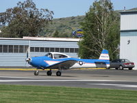 N8667H @ SZP - 1947 North American NAVION, Continental IO-520 285 Hp upgrade, Young Eagles Flight, taking the active - by Doug Robertson