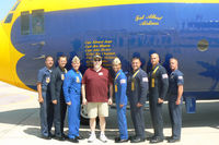 164763 @ NFW - At the 2011 Air Power Expo - NAS Fort Worth
Warbird Radio media ride photos.

Yours truly and the fine Blue Angels crew of Fat Albert! - by Zane Adams