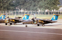 60033 @ EGVA - Sk.60A of the Royal Swedish Air Force's F5 Wing Team 60 display team on the flight-line at the 1996 Royal Intnl Air Tattoo at RAF Fairford. - by Peter Nicholson