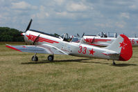 G-YAKZ @ EGNA - YAK 50 - RED 33 - One of the aircraft at the 2011 Merlin Pageant held at Hucknall Airfield - by Terry Fletcher