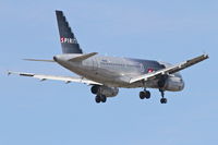 N516NK @ KORD - Spirit Airlines, Airbus A319-132, NKS246 arriving from KLAS, RWY 10 approach KORD. - by Mark Kalfas