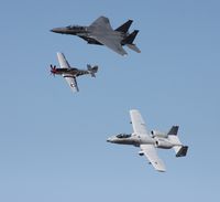87-0171 @ TIX - F-15 with A-10 and P-51 - by Florida Metal