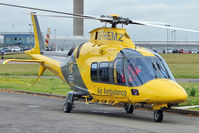 G-HEMZ @ EGNX - 2009 Agusta A-109S Grand, c/n: 22156 based Air Ambulance at East Midlands - by Terry Fletcher