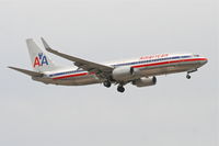 N974AN @ KORD - American Airlines Boeing 737-823, AAL1566 arriving from KSFO, RWY 14R approach KORD. - by Mark Kalfas