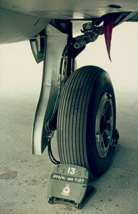 WT509 @ LMML - Main landing gear of Canberra WT509 RAF Luqa Malta - by raymond