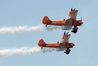 SE-BOG - Off airport. Breitling 4 displays with Breitling 3 (N707TJ) at the Wales National Airshow, Swansea Bay, Wales, UK. - by Roger Winser