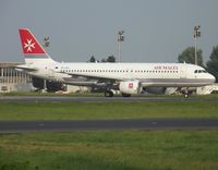 9H-AEN @ LFPG - One of six A320s in fleet inventory, Echo-November is seen leaving Terminal 2A - by Alain Durand