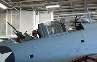 54654 - Douglas SBD-6 Dauntless (rebuilt with aft fuselage of 54654 and parts of other SBDs) in the Hangar of the USS Midway Museum, San Diego CA - by Ingo Warnecke