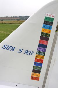 G-BBDV @ X5FB - Sipa 903 at Fishburn Airfield, July 2011. No sticker for 2001, the year of the foot & mouth outbreak! - by Malcolm Clarke