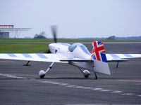 D-EVXA @ EGNT - Red Bull Matadors ExtremeAir Sbach 300 taxiing out for its display at the Sunderland Airshow - by Chris Hall