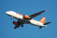 G-EZUA @ EGCC - Easyjet Airbus A320-214 on approach Manchester Airport. - by David Burrell