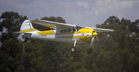 VH-VLD @ YTEM - Cessna 195B approaching Runway 36 at Temora. - by YSWG-photography