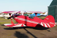N80035 @ EGLG - 1974 Aerotek PITTS S-2A, c/n: 2070 at its Panshanger base - by Terry Fletcher