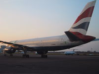 G-BMRB @ EGMC - awaiting move to Air Livery hangar for respray into DHL livery - by Alan Pratt
