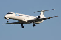 G-EMBN @ EGNT - Embraer ERJ-145EP on approach to Runway 25 at Newcastle Airport, March 2012. - by Malcolm Clarke