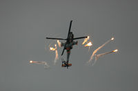 Q-17 @ EHLW - Q-17 is the apache the Hawk of the Dutch Apache Demoteam. Its a standard apache with just his underwing armament removed, also the paintjobis a stick-on so the can change the aircraft for any other one in the fleet. Seen here at Leeuwarden AB Airshow - by raven76