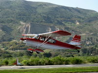N50380 @ SZP - 1979 Bellanca 7ECA CITABRIA, Lycoming O-235 115 Hp, takeoff climb Rwy 04 - by Doug Robertson