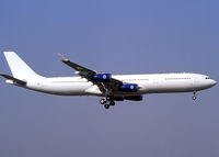 F-WWJF @ LFBO - C/n 395 - Intended for Sabena but ntu due to ceassing operation... Flying with Sabena engines c/s during test before delivery to Canada 3000 as C-GZIA - by Shunn311