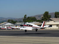 N9409P @ SZP - 1970 Piper PA-24-260TC TURBO COMANCHE, Lycoming TIO-540-N1A5 260 Hp, landing Rwy 22 - by Doug Robertson