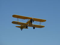 N69765 @ SZP - 1941 Boeing Stearman A75N1 as Navy N2S1, Continental W670 220 Hp, takeoff climb Rwy 22 - by Doug Robertson