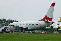 OE-LNN @ EGBP - ex Austrian Airlines B737, only 11 years old and being parted out by ASI at Kemble - by Chris Hall