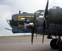 N7227C @ KPUB - Left side nose art, B-17G - by Ronald Barker
