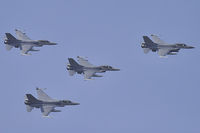 FA-128 @ EBBL - fourship formation at the Tiger Meet 2009 - by Volker Hilpert