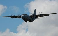 ZH883 @ EGFH - Practice approach to Runway 22 by RAF Hercules C.5. - by Roger Winser