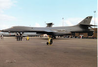 86-0123 @ MHZ - B-1B Lancer, callsign Dark 41, of the 9th Bomb Squadron/7th Bomb Wing at Dyess AFB on display at the 1997 RAF Mildenhall Air Fete. - by Peter Nicholson
