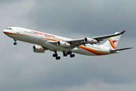 PZ-TCP @ EHAM - Surinam Airways Airbus A340-311 final approach EHAM/AMS - by Janos Palvoelgyi