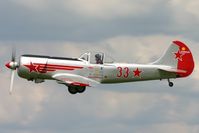 G-YAKZ @ EGHA - 33 red. Part of the Yakovlevs team. - by Howard J Curtis