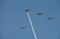 N796WM @ KCJR - Four ship N796WM leading N7572 on left, N502 and N9801C on right - Culpeper Air Fest 2012 - by Ronald Barker