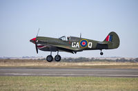 VH-ZOC @ YMAV - Allan Arthur's (VH-ZOC) Curtiss P-40N Kittyhawk (Warhawk), in the livery of the Royal Air Force No. 112 Squadron, landing after an air display during the 2013 Avalon Airshow. - by YSWG-photography