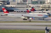 HB-JHG @ MIA - Swiss A330 - by Florida Metal