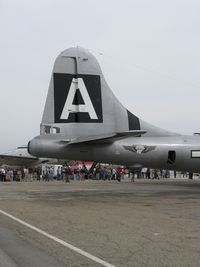 N529B @ CMA - 1944 Boeing B-29 SUPERFORTRESS 'FIFI', four Wright R3350-42 Cyclone 18 turbocharged engines 2,200 Hp each, tail gunner turret and aft ventral gun turret. - by Doug Robertson