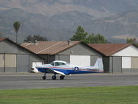 N91689 @ SZP - 1946 North American NAVION, Continental E-225 upgrade, many mods, recently refinished, taxi off the active, Young Eagles Flight - by Doug Robertson