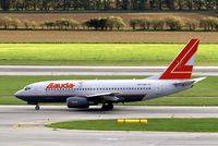 OE-LNN @ LOWW - Boeing 737-7Z9 [30418] (Lauda Air) Vienna-Schwechat~OE 12/09/2007. Wears The Austrian way to holidays titles on forward fuselage below windows. - by Ray Barber