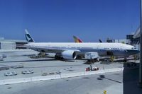 B-KPN @ KLAX - Cathay Pacific 777-367ER taken from inside the new Tom Bradley International Terminal on LAX Appreciation Day. - by speedbrds