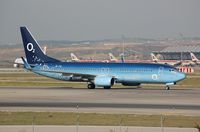 OK-TVC @ LEMD - Travelair B738 in O2 uniform - by FerryPNL