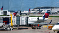N825AY @ KDTW - Service equipment for 825AY at Gate C35 Detroit - by Ronald Barker